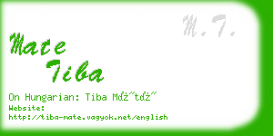 mate tiba business card